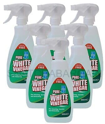 Pure White Vinegar Cleaner - 500ml (Pack of 6) | Multi-Purpose Cleaning Solution | Eliminates Odors | Simple and Safe Cleaning Power