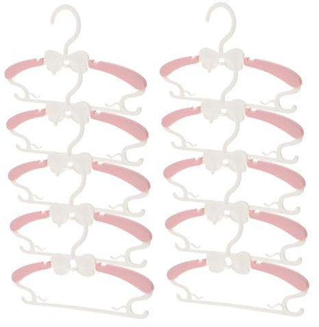 MILISTEN 10st Kinder Aufhänger Kleiderbügel Für Kinder Hosenbügel Für Kleinkinder Hosenbügel Für Kinder Verstellbarer Kinderbügel Schüttgut Rosa Kleiderschrank Pp Baby
