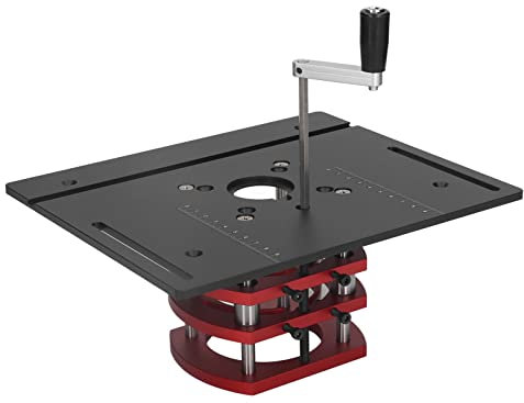 Tavolo per Fresatrice Lfit, di Sollevamento per Fresatrice con Sollevamento Manuale Buona stabilità Universale per Fai-da-te (BLACK)