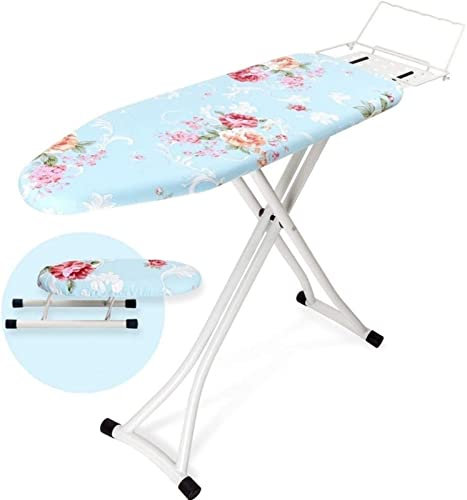 GBVQBA Tablas de Planchar, Herramienta de Limpieza, Herramientas de Planchado, Tabla de Planchar Ajustable en Altura, Tabla de Planchar con Almohadilla de algodón de Doble Capa, Tabla de pl