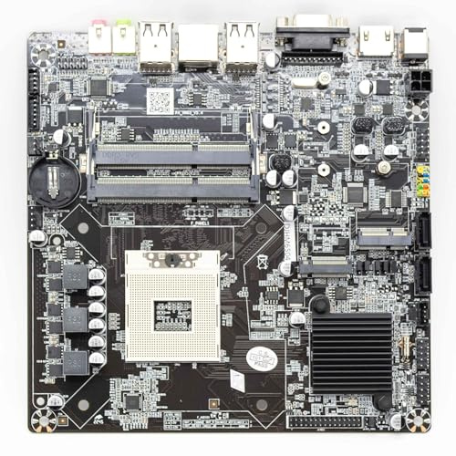 SIMPLETEK - Scheda madre Mini-ITX socket PGA989 per HTPC e AIO, due slot M.2 NVMe, supporto DDR3, SATA III, senza mascherina