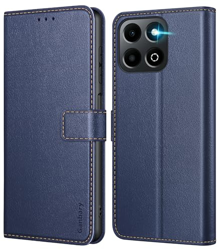 Ganbary Case Compatible with Honor 200 Smart, Premium PU Leather Flip Wallet Case [Full Protection] [Card Slots] [Kickstand] for Honor 200 Smart, Blue