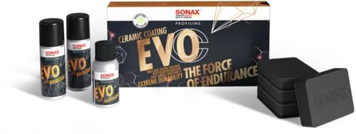 SONAX PROFILINE CeramicCoating CC Evo (150 ml) Zwei-Komponenten-Coating von Lacken mit verbesserter Haltbarkeit für bis zu 5 Jahre Schutz | Art-Nr. 02378410