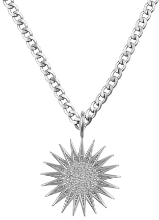 d'origine Kurdistan Sonne Kette Herren – Kurdisches Wappen (Edelstahl)