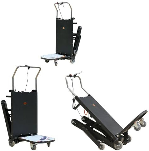 Transportwagen Für Schwere Treppensteiger Elektrische Treppensteiger-Handkarren Elektrischer Raupen Treppensteiger Tragfähigkeit (300 Kg) Mit 30Ah-Lithiumbatterie A,72A