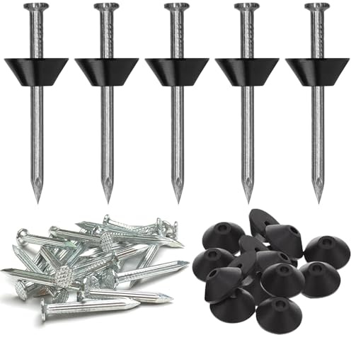 200 Pièces Clous D'étanchéIté pour Membrane Alvéolée, Clous en Aluminium Alvéolés 3 × 30 mm, Boutons de Montage avec Clou, pour Profil D'extrémité de Lit Surélevé en Aluminium Alvéolé (Argent)