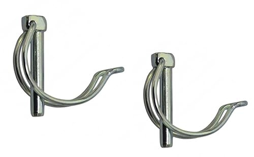 Perni di collegamento zincati M10 (10 mm x 70 mm) per tubi, clip di bloccaggio a forma di D, perno di bloccaggio per rimorchio, camion, trattore, AN 72 (confezione da 4) H10C