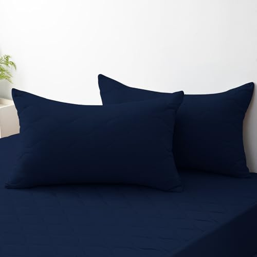 Ystyle Federe Copricuscini Letto 50x80cm (Set di 2), Navy | Federa Cuscino Letto Morbida, Super Traspirante, Chiusura a Busta, Federa da Cuscino Antiacaro e Ipoallergico