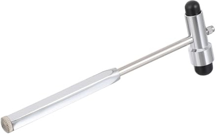 Cabilock Martillo Neurológico de Doble Cabeza, Aleación de Zinc y Abs, para Exploración Física y Percusión Tendinosa, Color Plata Color Aleatorio