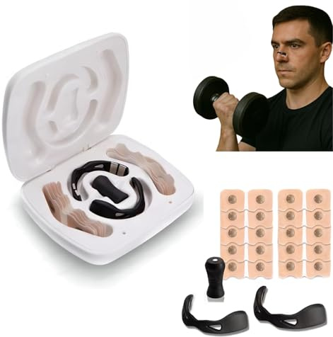 Bodytecni® Tiras Nasales Magnéticas + Estuche de Almacenamiento para Kit de Respiración Antironquidos | Mejora el Sueño y la Respiración | Incluye 20 Parches, 2 Bandas Nasales y 1 Aplicador Magnético