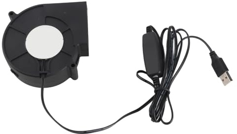 lyrlody Ventilador USB, Control de 3 Velocidades, 3800 RPM, CC 5 V, sin Escobillas, para PC, Enrutador, Receptor y Amplificador, con 3 Velocidades Ajustables, Ideal para Espacios