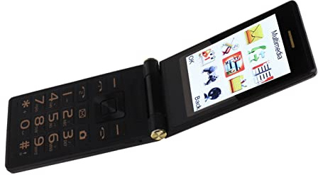Keenso Schermate Grandi Schermi a Conchiglia per Telefono HD Flip Telefono con Pulsanti di Spicco e Chiara qualità del Suono per Anziani Anziani di Zinclegation (Colore di cannoniere)