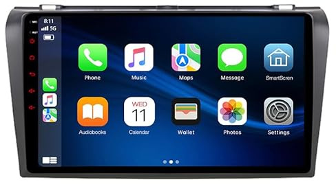 ADDUE For Car Gps Radio Android 14 9 Inch Touchscreen Radio for Mazda 3 2007-2012,with Bluetooth USB Wifi Support SWC 1080P TV,with Car Stereo AND Backup Camera,B 4 Core Wifi 1G+32G