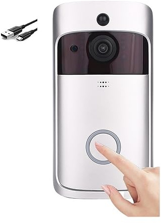 Videocitofono con Telecamera Wi-Fi, citofono IP ligente, funzionalità citofono, Allarme IR e monitoraggio di Sicurezza Wireless