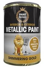 PRICE BEATER Shimmering Gold Metallic Paint, Quick-Drying, Durable, Non-Cracking Finish for Interior & Exterior Use, Long-Lasting Decorative Paint, Crafts, Home Décor & DIY Projects, (300ml, 1 Pcs)