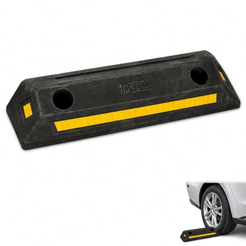 BESTYASH Calzo para Ruedas de Garaje de Goma Resistente y Portátil para Bloqueo y Guía de Ruedas en Estacionamientos y Remolques