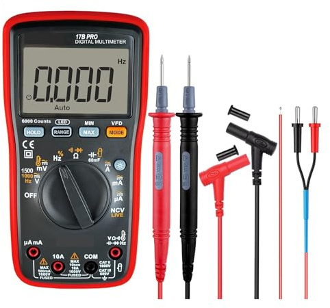 Multimètre numérique True RMS, 15B PRO 17B PRO for les Applications électriques avec capacité de Diode de continuité de résistance(15B PRO)