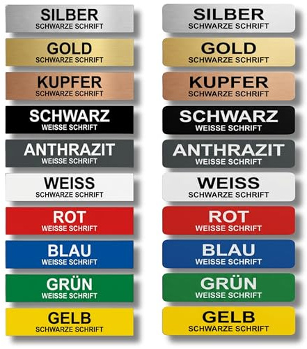 Pixadruck personalisierte Klingelschilder - Türschild und Briefkastenschild - Wetterfest mit Gravur - Acrylschild MADE IN AUSTRIA