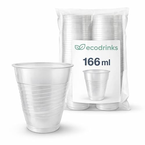Bicchieri Caffe 166ml per Distributori Automatici - Resistenti e Anti-scottatura - Adatti a Acqua, Cappuccino, Tè e Cioccolata - Ideali Per Aziende, Sale Pausa ed Eventi (Traslucido, 1000 pz)