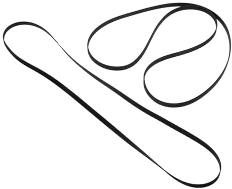 MALUGOGO 2piezas Cinturón de Goma para Reproductor de Casetes, Diseño Plano Transmisión Precisa y Estable, Compatibilidad Versátil para Grabadoras y Equipos de Audio