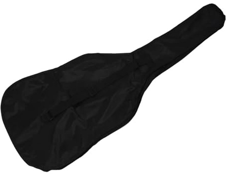 AMEEDA Gitarrfodral 2 st, 38 tum gitarrväska Oxfordtyg axel spelväska med fickdelar och tillbehör, Svart, One Size, En stil