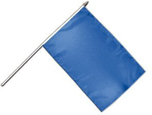 Stockflagge Einfarbig Blau - 30 x 45 cm