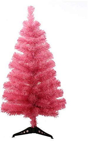 Fouriding 90cm Albero di Natale artificiale PVC Decorazione di Natale Christmas Tree, Rosa
