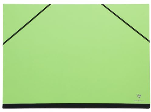 Clairefontaine 144704C ritmaya med elastiskt band, praktisk och robust, 37 x 52 cm, 1 st, grön