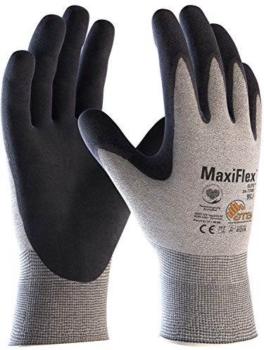 ATG Handschuhe 34-774B Montagehandschuhe MaxiFlex Elite ESD hellgrau/schwarz 11