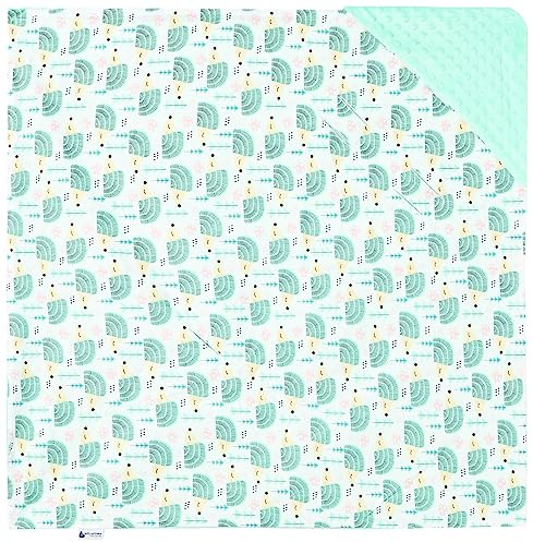 Medi Partners Einschlagdecke Baby Babyschale 100% Baumwolle für Sommer 85x85cm Kinderwagen Kuscheldecke universal Baby Decke Einschlagdecken Babydecke Buggy Autositz (Olivenblatt)