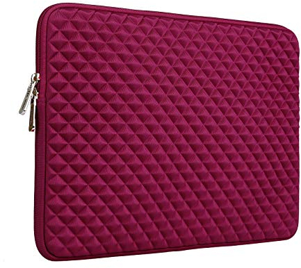 RAINYEAR 15.6 pollici Laptop Sleeve Custodia antiurto imbottita fodera soffice protettiva Custodia da trasporto compatibile con notebook da 15,6 pollici Computer Ultrabook Chromebook(Rosso)