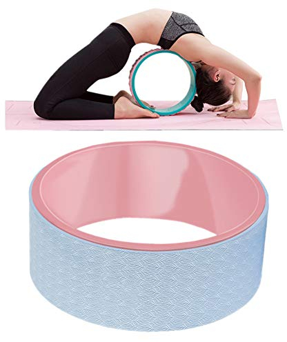 Shulishishop Yoga Wheel Yogarad Back Workout Pilates Yoga Stretching Wheel rutschfest Fitness Yoga Rad Yoga Wheel Yoga Haltung Flexibilitätshilfe Yoga Wheel Blue-pink,-