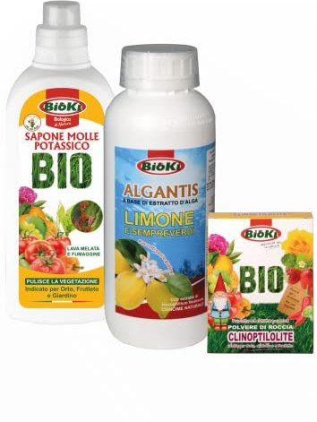 KIT per LIMONE ed agrumi composto da: 1 sapone 1 kg + 1 Biostimolante 1 kg + 1 zeolite 250 g per nutrire e proteggere