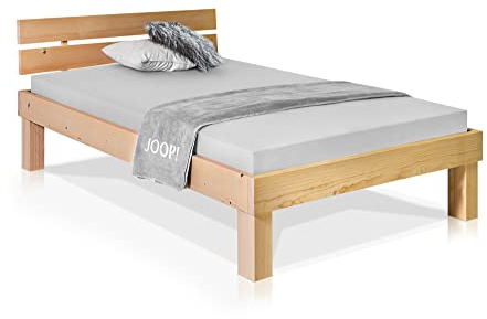 moebel-eins Pumba Massivholzbett mit Kopfteil, Material Massivholz, Fichte