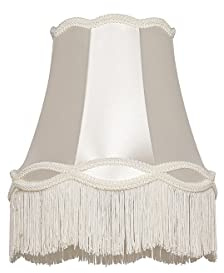 Qazqa Retro Lampenschirm - Granny - Crème, Rund, supports-e27, diameter 30 centimeter