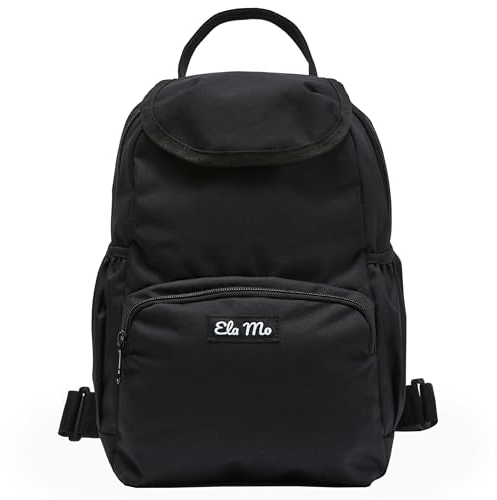 Ela Mo Mini Rucksack Damen - Klein. elegant. super handlich - Rucksack Handtasche als idealer Begleiter für jede Gelegenheit (Black)