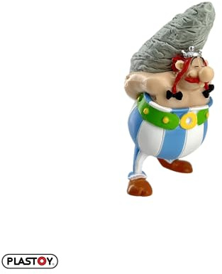 Plastoy Astérix Figurita Obélix y su menhir - Plástico - 9 cm