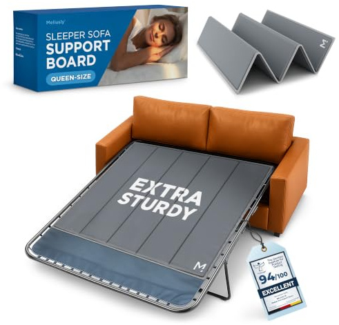 Meliusly Sleeper Sofa Support Board Queen Size (60x48) Heavy Duty Wood Sofa Bed Board for Pull Out Couch, Foldable Mattress Support Under Mattress Bar Shield, Sofa Bed Support, Folding Bed Board
