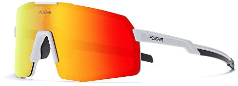 Hearda Outdoor Sports Sonnenbrille, Fahrrad Sonnenbrille Herren Damen Polarisiert Fahrradbrillen Radsportbrillen Outdooraktivitäten Sportbrille für Radfahren Angeln (Einheitsgröße,Orange)