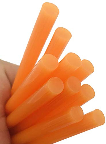 AYAZER 10 Stück Orange Farbe 7MM Hot Melt Klebestifte for elektrische Klebepistole Auto Audio Craft Repair Sticks Adhesive Sealing Wax Stick