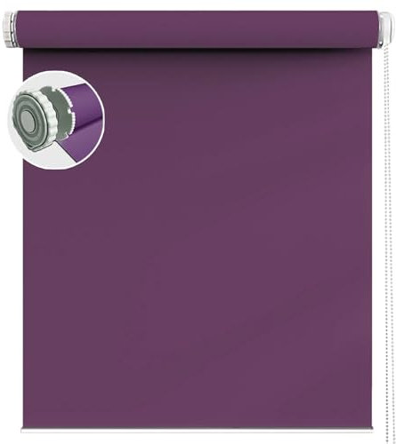 Verdunklungsrollo Fensterrollo 115 x 90 cm Hitzeschutz und Sichtschutz Jalousie Rollos für Fenster und Tür mit Befestigungssatz, für Wohnzimmer, Schlafzimmer, Lila