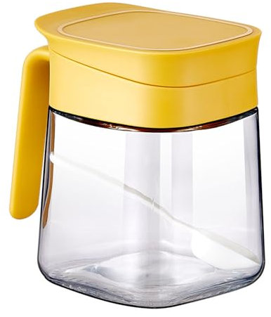 Glass Spice Jars,Seasoning Shakers Glass Bottles,Glass Spice Jars,Glass Bottles Spice Shakers Salt Pepper Container,Salt Pepper Sugar Storage Bottle (Yellow)
