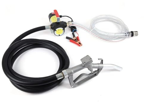 Dieselpumpe Heizölpumpe, Kraftstoffpumpe Automatik Pistole 12V 45L/min, Kraftstoffdüse 175W Selbstansaugend Ölpumpe-Geeignet für Wohn Industrieräume