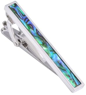 AMDXD Krawattennadel Personalisiert, Muschel Krawattennadel Modern, Silber Krawattenklammer Tie Clip Hochzeitsgeschenke
