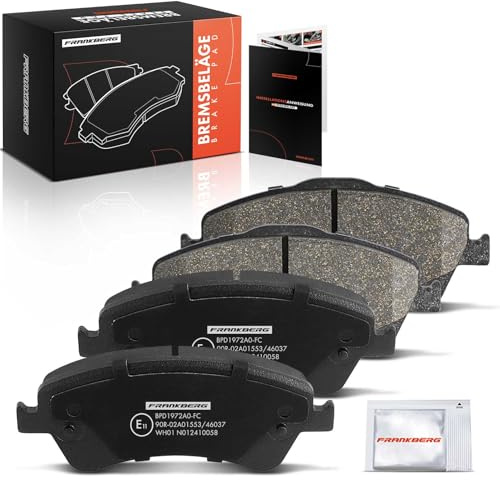 Frankberg Brake Pad Set incl. 4x Pads Front Replace# 0446502280 | Compatible with Verso R2 A.v.e.n.s.i.s Estate T27 A.u.r.i.s Estate E18 C.o.r.o.l.l.a