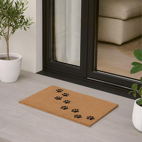 Astra Wetterfeste Fußmatte mit Motiv Außen - Pfoten 45 x 75 cm (Rechteckig) | Rutschfeste Fussmatte aussen Schmutzfangmatte Outdoor Türmatte für Eingangsbereich schmutzabweisender Fußabtreter Eingang