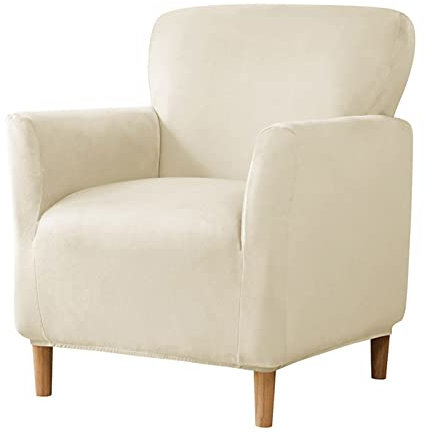 anquet Sesselhussen, hoher Stretch-Samt, Stuhlbezug, Sofa-, Möbelschutz, abnehmbare Couchbezüge für Wohnzimmer, Schwarz