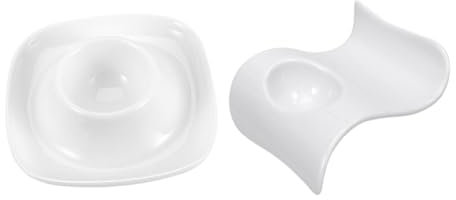 OFFSCH 2pièces Support à Œufs Céramique Coupes à Œufs pour Déjeuner De Accessoire Élégant pour Servir des Mollets Et Durs