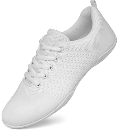 Asyusyu Weiß Cheerleader Schuhe Mesh Tanzsneaker Damen for Cheerleading Line Dance Aerobic-34EU