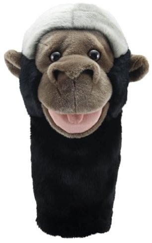 The Puppet Company Gorilla Hand Puppet - Movable Mouth, Expressive Face, Strong Features - Unisex Chimp Primate Plush Jungle Toy for Boys & Girls for Play and Storytelling - 37cm